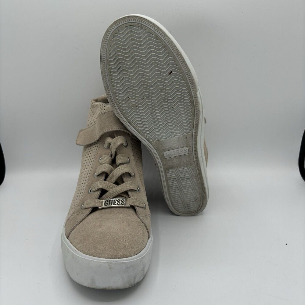 Guess‎ Ankle Sneakers Women Sneakers Biege Breathable, Size 9M - Picture 7 of 8